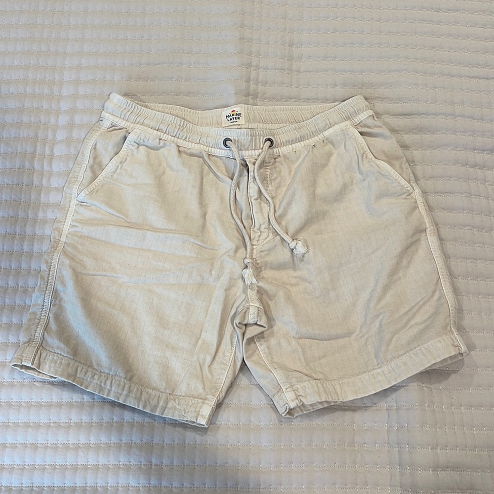 Marine Layer Cream Shorts